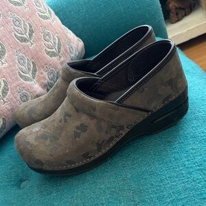 Dansko Professional Camo Suede Clogs